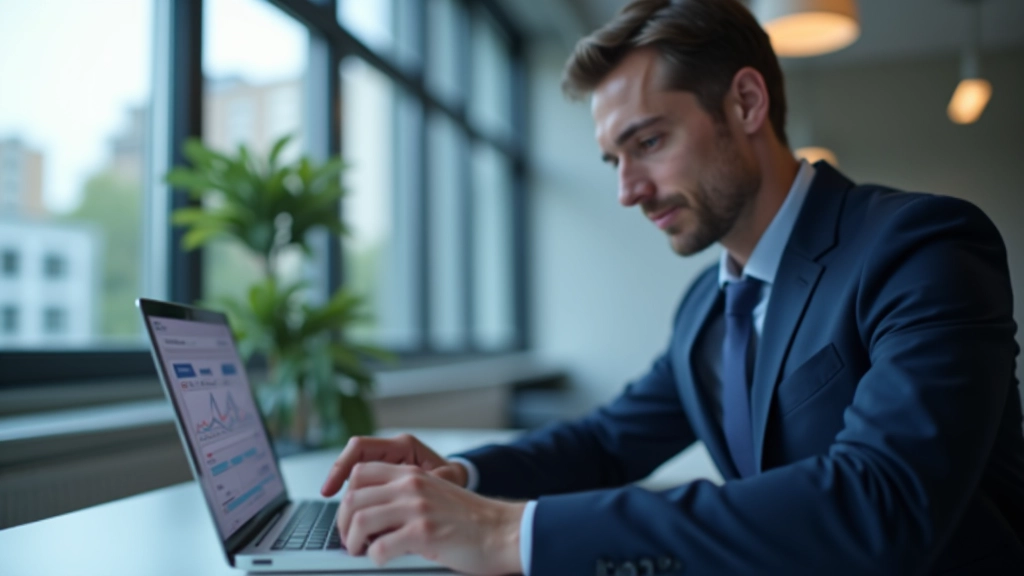 Pracovní stůl s grafy kurzu CZK/EUR, notebook s finančními údaji, profesionální prostředí