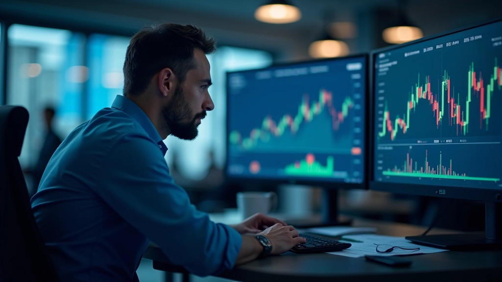 Obchodní terminál s grafy kurzů měn, zobrazující reálný čas devizového trhu a CZK/EUR páry